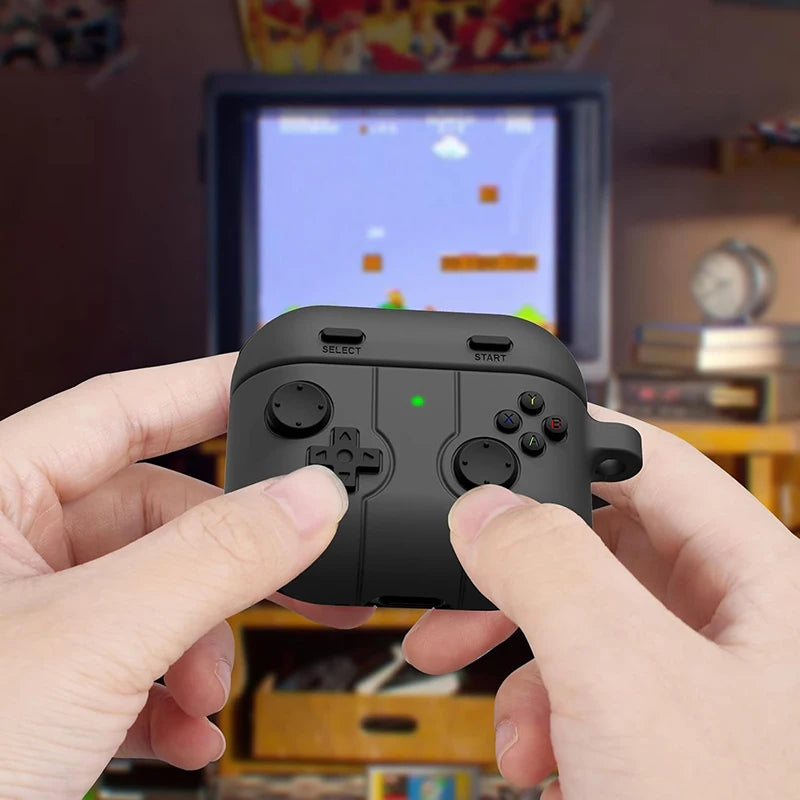 AirPods Earphone Case - 3D Gamepad Silicone Shockproof Cover for AirPods 1, 2, 3, Pro 2, and 2024 Models