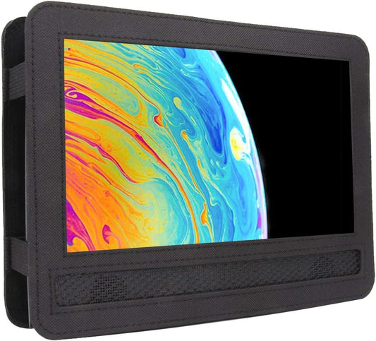 Car Headrest Mount Holder Strap Case for Swivel & Flip Style Portable DVD Player, Suitable for  11.5 Inch Dvd Player (Black)