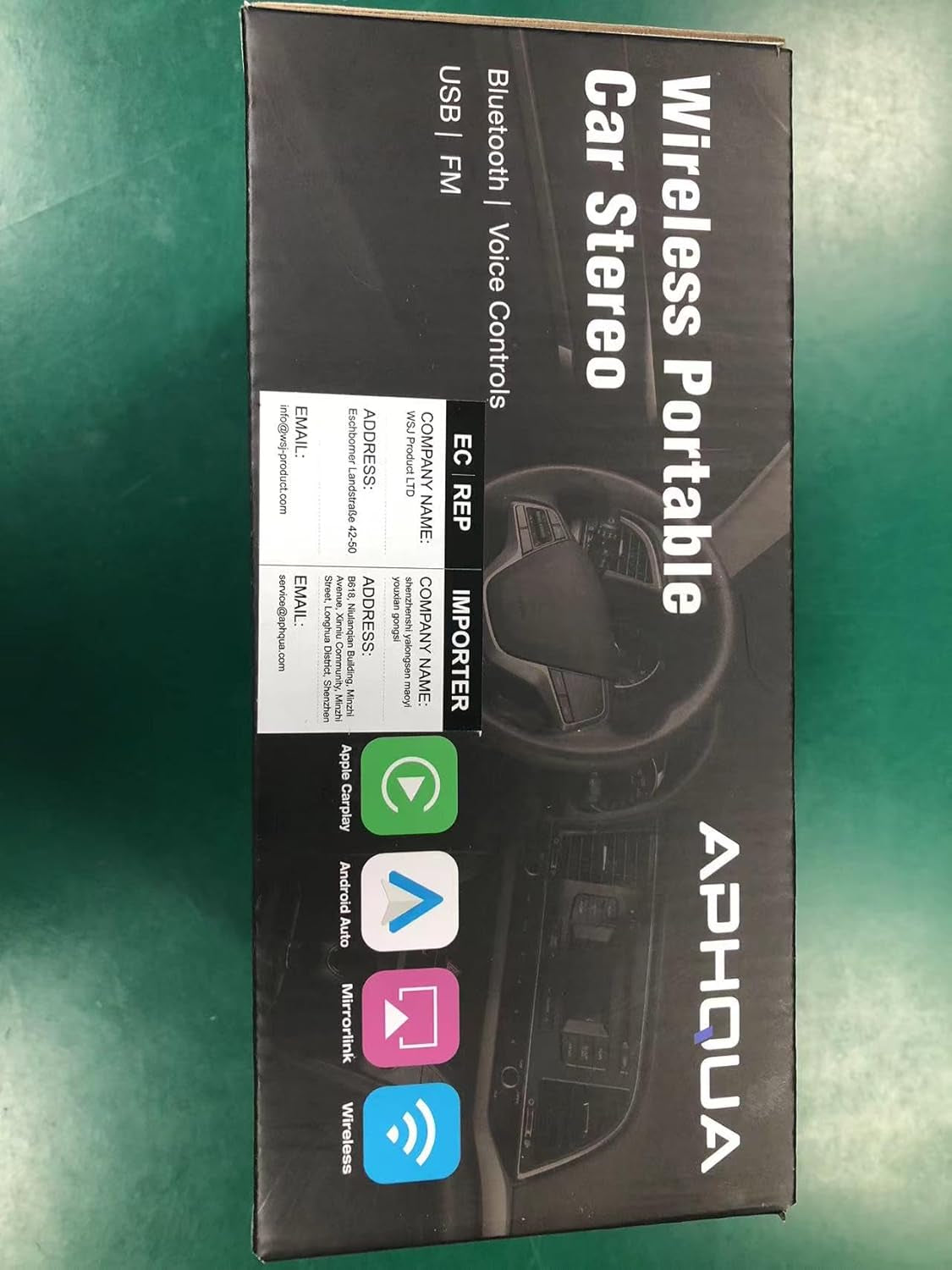 Carplay Screen for Car, 7'' Wireless App-Le Carplay & Android Auto Car Stereo, Portable Car Play Touch Screen Digital Media Receivers with GPS Navigation/Mirror Link/Bluetooth/Fm/Aux/Usb