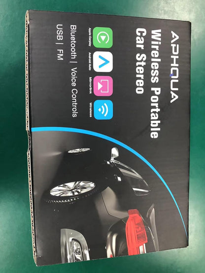 Carplay Screen for Car, 7'' Wireless App-Le Carplay & Android Auto Car Stereo, Portable Car Play Touch Screen Digital Media Receivers with GPS Navigation/Mirror Link/Bluetooth/Fm/Aux/Usb